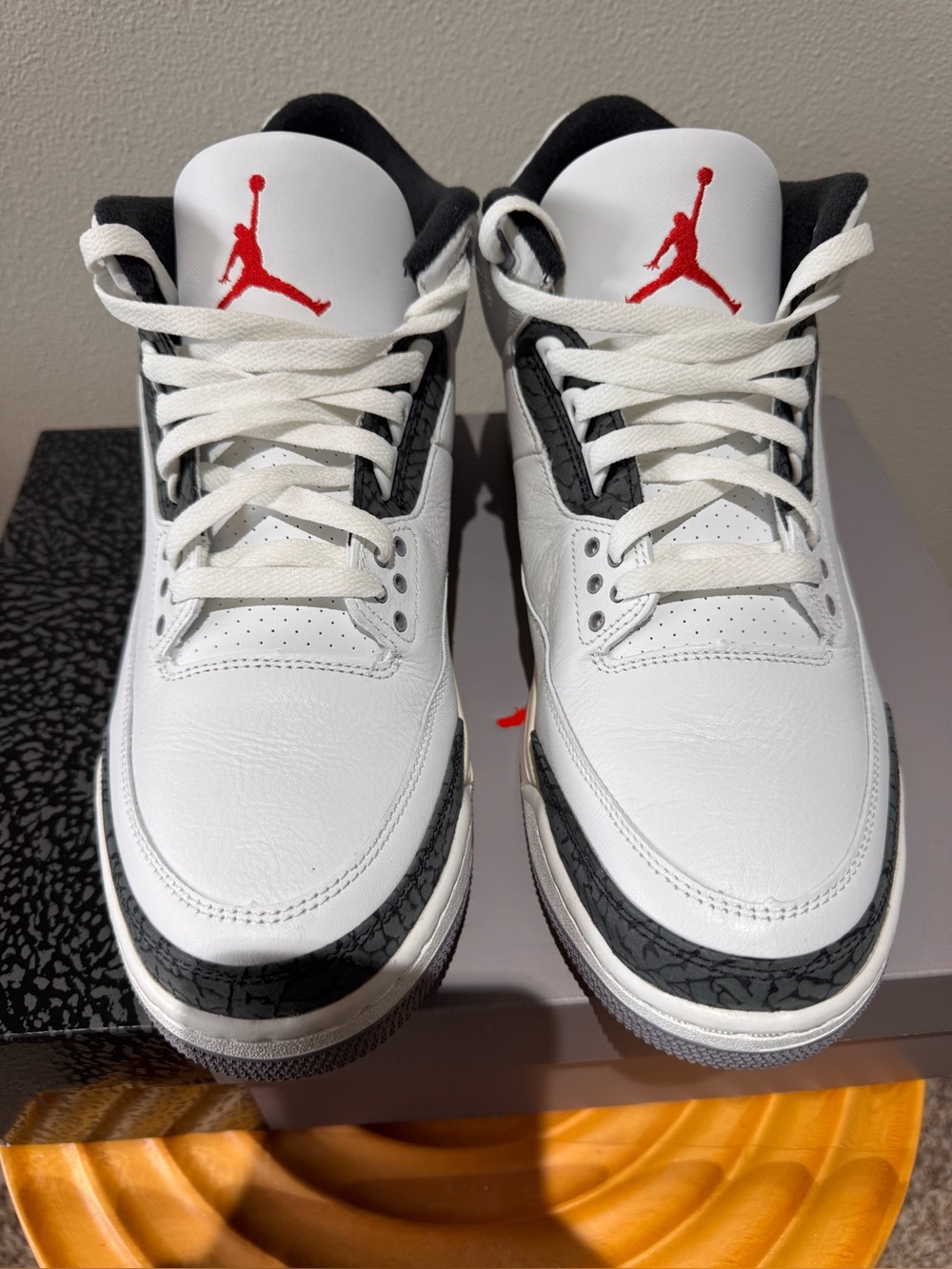 Air Jordan 3 Retro ‘Grey Cement’ Men's Size 12.5  Summit White/Fire Red/Grey